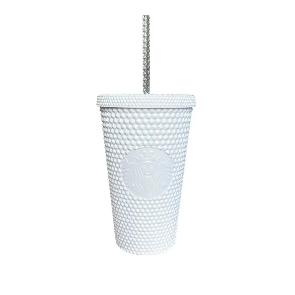 Starbucks White Studded Siren Logo Grande Tumbler 16oz Spring Easter 2024